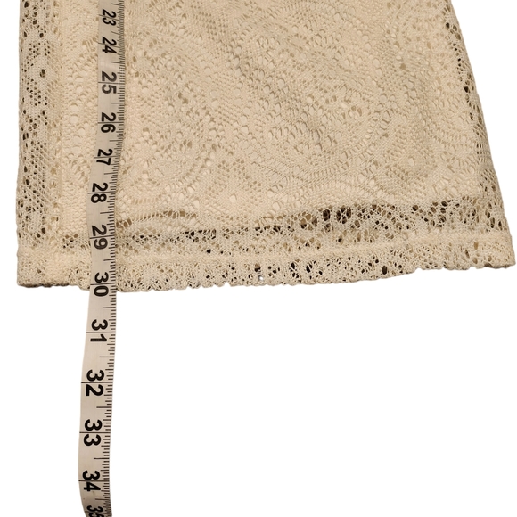 Tacera Women's Cream Lace and Lined Pants Size Medium F5 - Picture 4 of 6